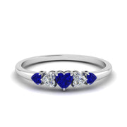 heart-shape-5-stone-diamond-ring-with-sapphire-in-white-gold-FD8898GSABL-NL-WG